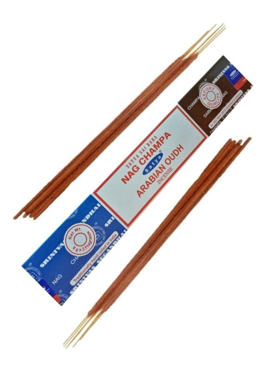 Сатья благовония Комбо Наг Чампа и Арабский Уд, 16г. Satya Combo NagChampa& Arabian Oudh.