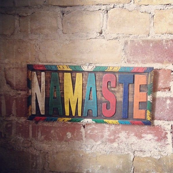 Панно Резная Табличка из Дерева Namaste (Добро пожаловать) ручная работа, Непал