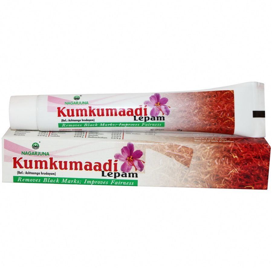 Кумкумади Лепам восстанавливающий крем для лица и век, Нагаржуна,10 г. Kumkumadi Lepam, Nagarjuna.