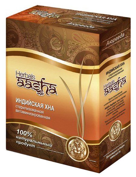 Ааша витаминизированная хна для волос, 80г. Aasha Herbals.