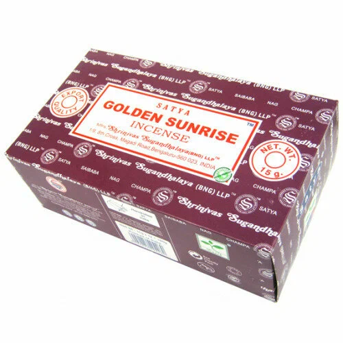 Благовония Golden Sunrise Золотой Восход Солнца 15гр. 20 аромапалочек 