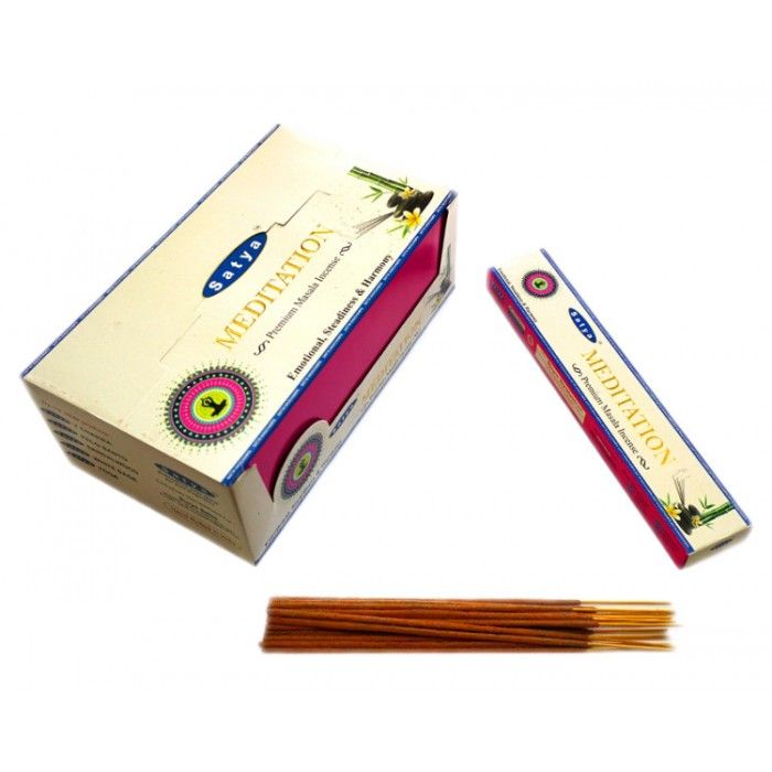 Сатья премиум благовония Медитация,15г. Satya Premium Masala Incense Meditation.