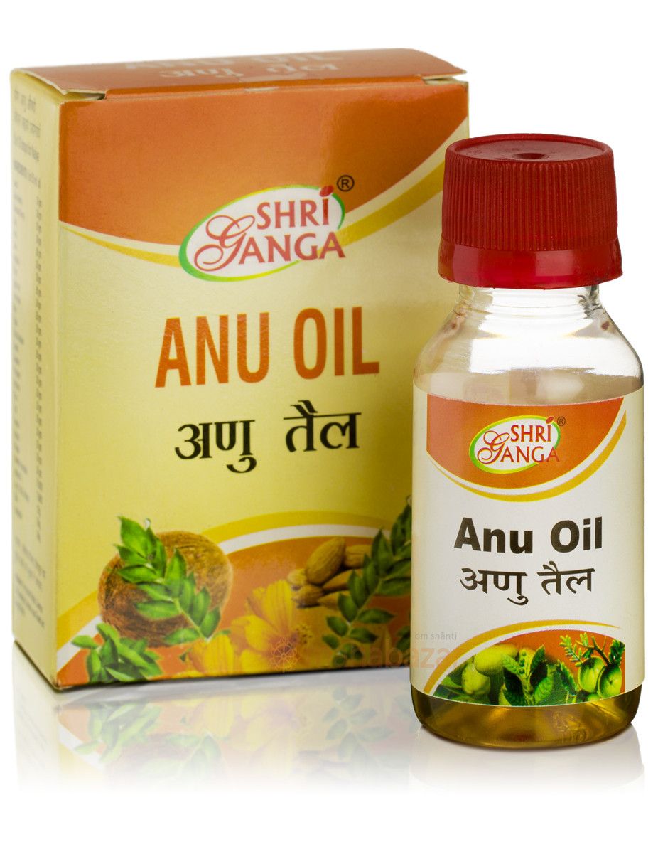 Масло для носа Ану Оил, 50 мл, производитель Шри Ганга; Anu Oil, 50 ml, Shri Ganga