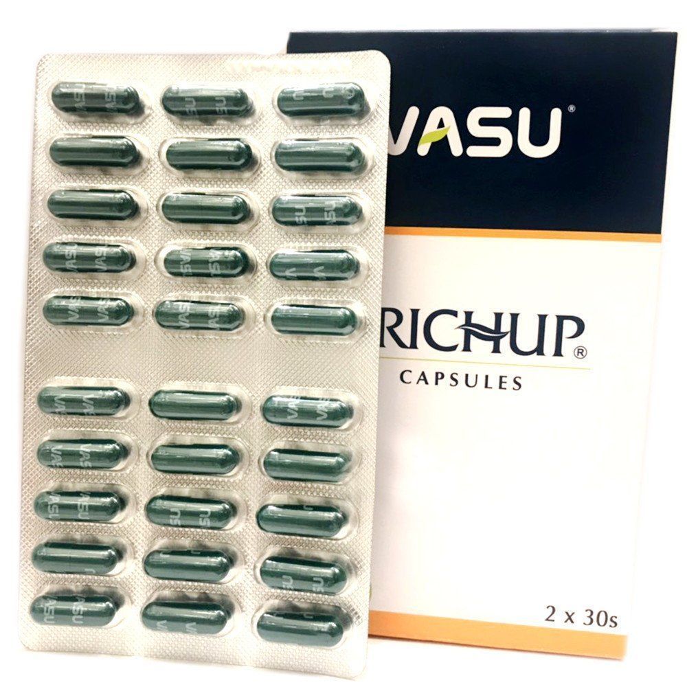 Тричап  для роста и против выпадения волос, Васу, 100 шт. в уп. Trichup Capsules Hair Nourishment Vasu.