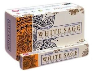 Агарбатти благовония Белый Шалфей, 15г. Agarbatti White Sage incense.