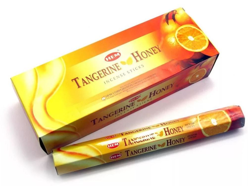 Мандарин Мед благовония, Хем, 20шт.в уп. Tangerine Honey Hem.