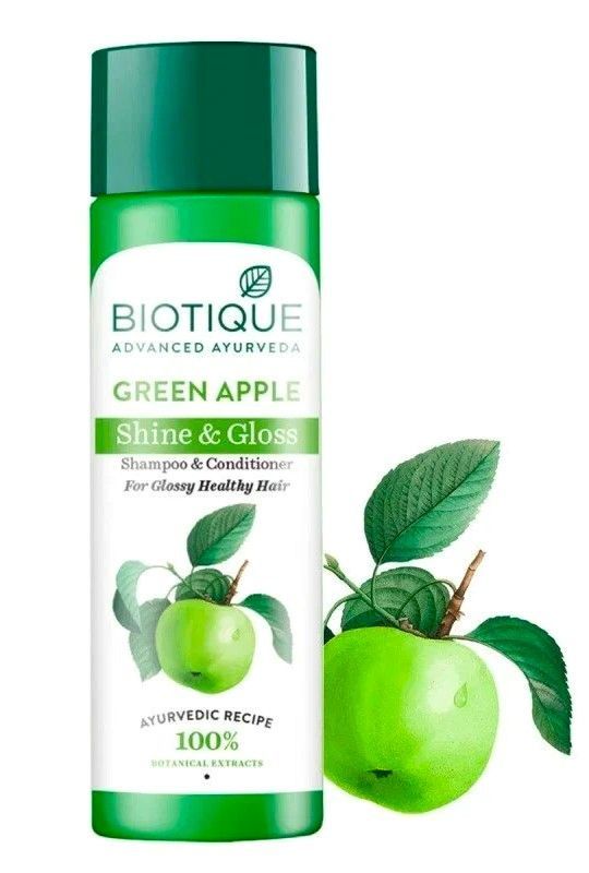 Биотик  Шампунь с кондиционером Зеленое яблоко, 190 мл.  Green Apple, Biotique.