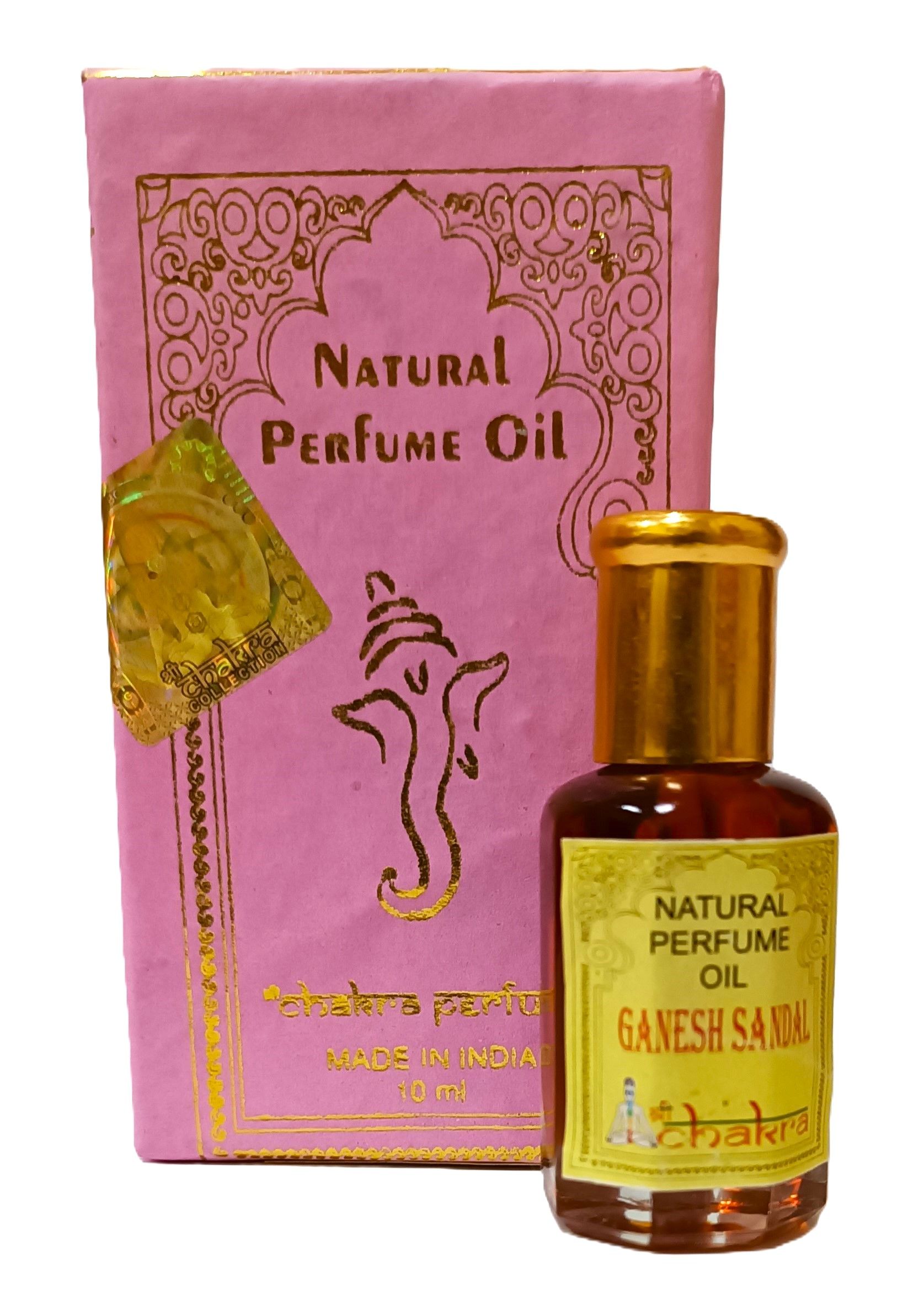 Масло  духи Ganesh Sandal, Chakra  Perfume oil 10 мл 