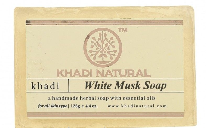 Кхади мыло ручной работы Белый Муск, 125 г. Khadi White Musk Soup.