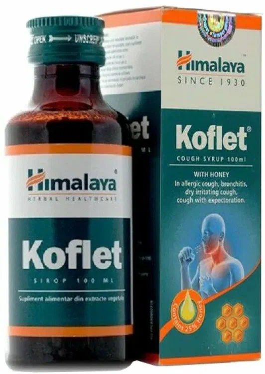 Кофлет  сироп от кашля с медом Himalaya | Хималая 100мл