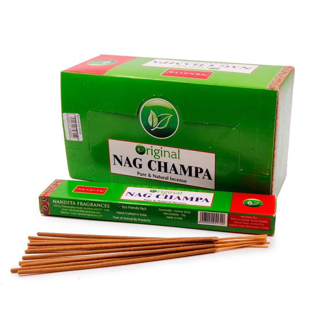 Нандита благовония Наг Чампа, 15г. Nandita Fragrances Nag Champa.
