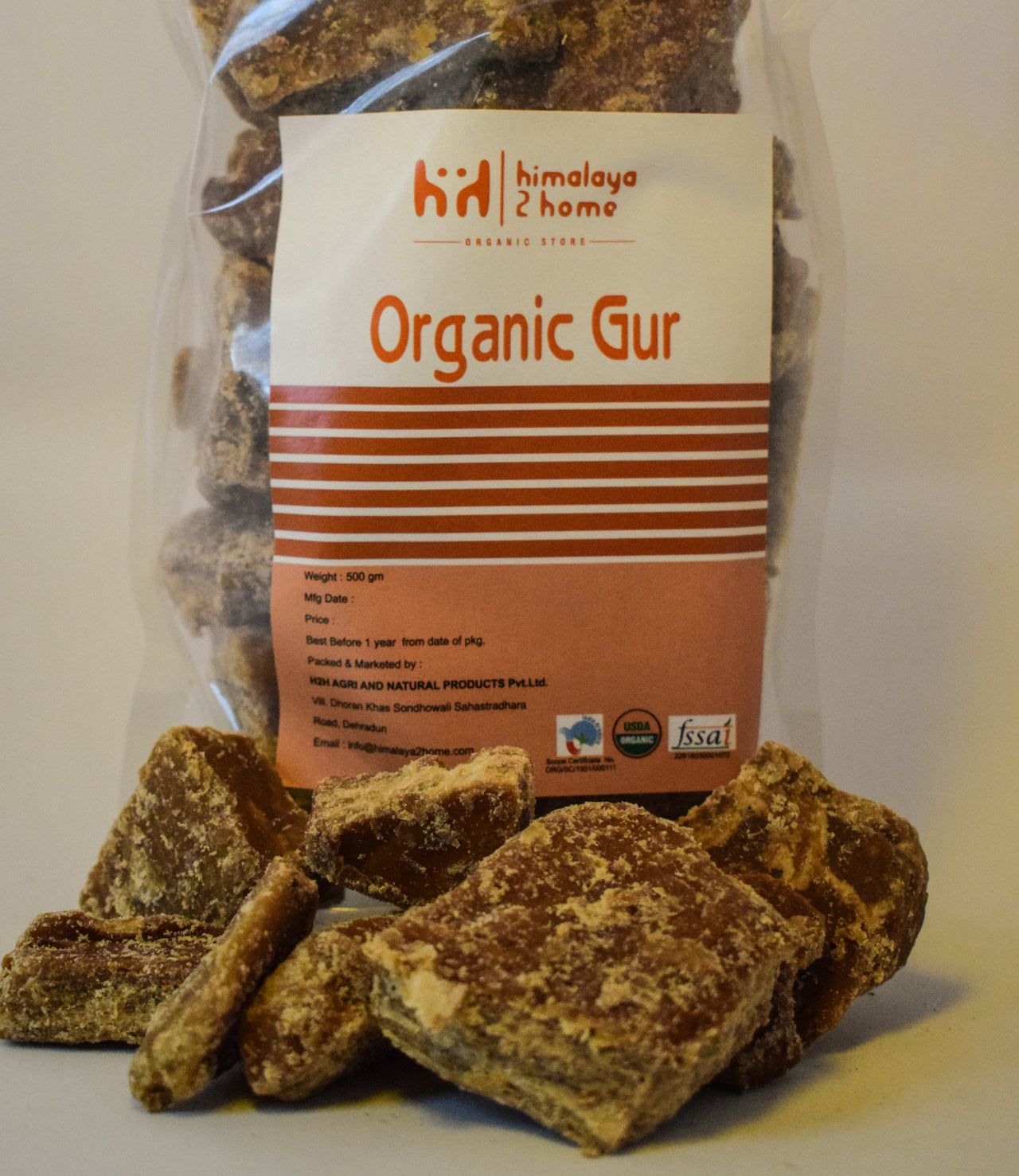 Сахар тростниковый органический Джаггери / Гур (Organic Jaggery / Goor) Shree Ram  500 гр.