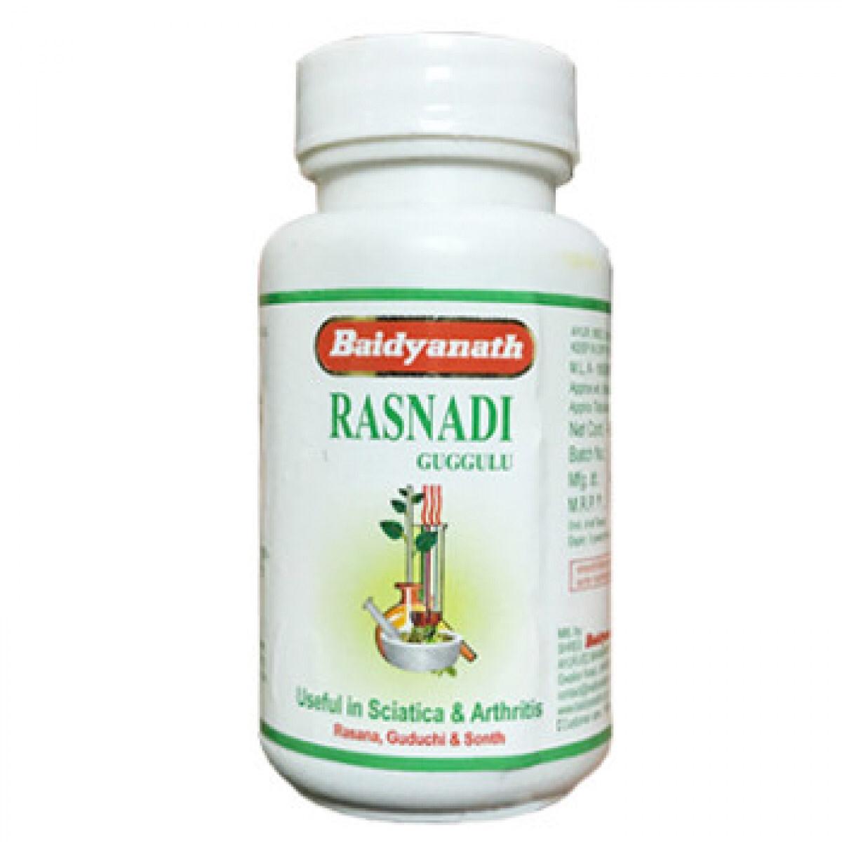 Раснади Гуггул, для суставов, Байдьянатх, 80 шт., Rasnadi Guggulu, Baidyanath.