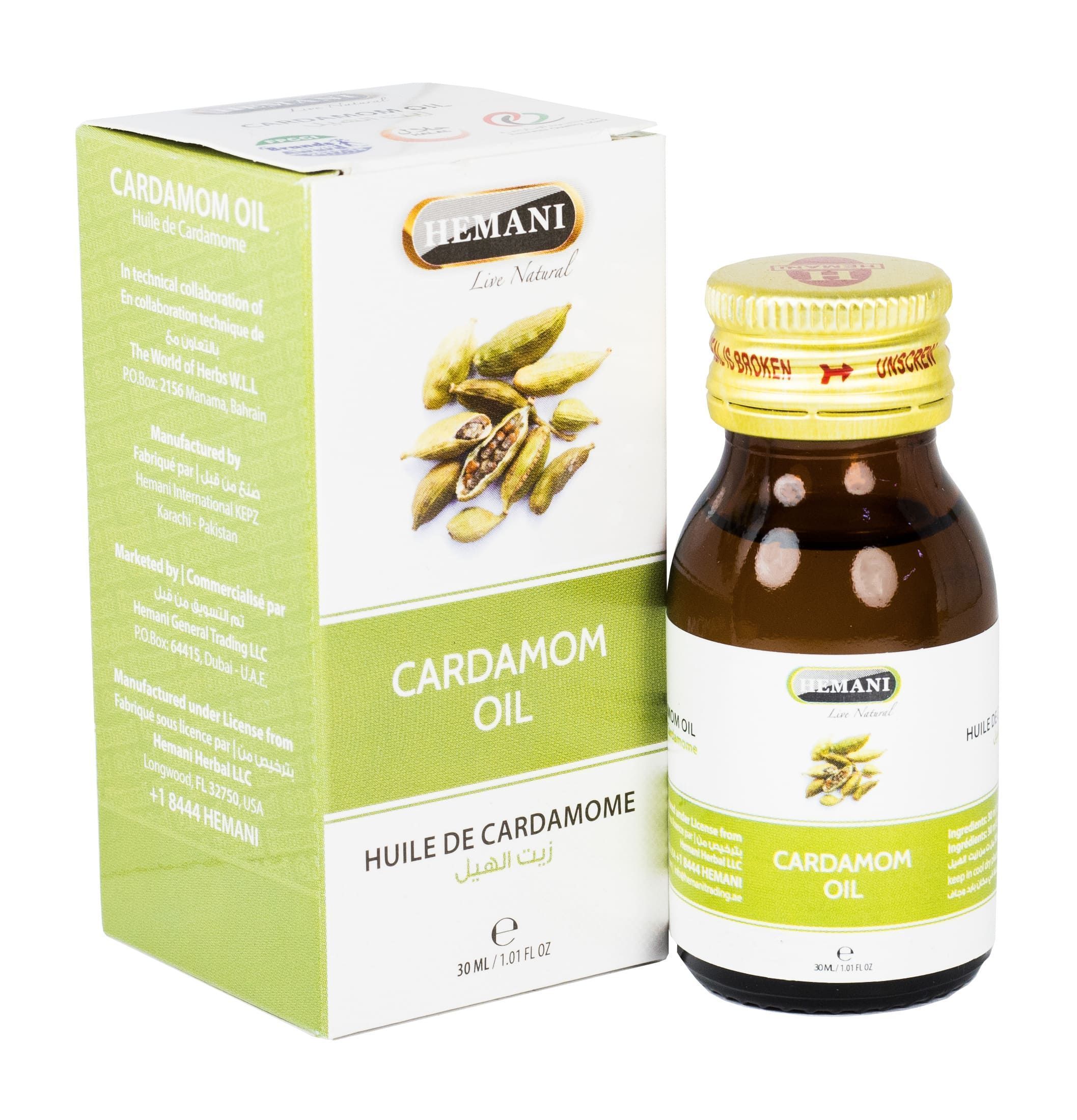 Хемани масло Кардамон, 30мл. Hemani cardamom oil.