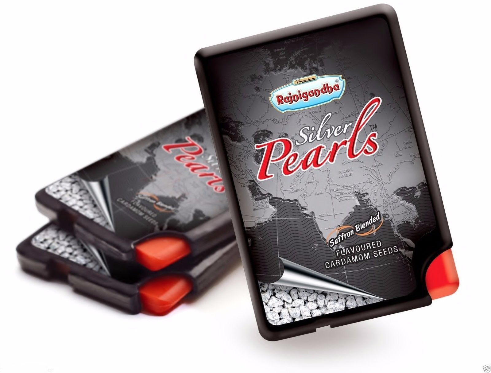 Силвер пеарлс - семена кардамона с шафраном, покрытые серебром (Silver Pearls) Rajnigandha -  (Индия)
