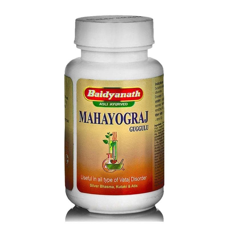 МахаЙогарадж Гуггул, 40шт, Бадьянатх. Mahayogaraj Guggulu Baidyanath.