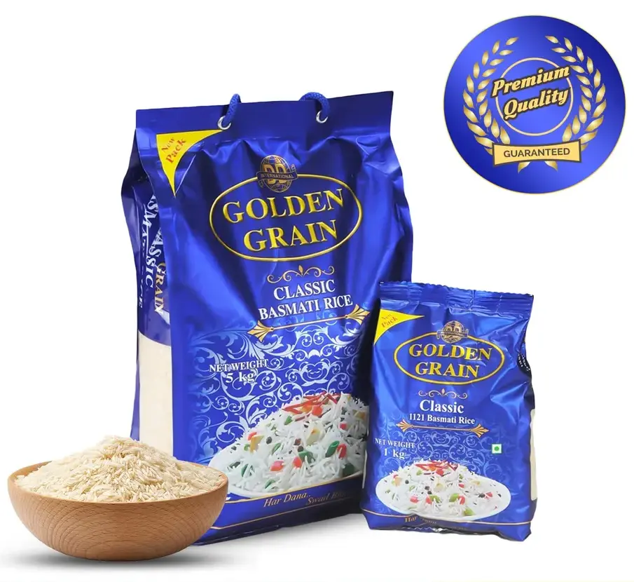 Рис Басмати Индийский Golden Grain 1 кг Пропаренный, Длиннозерный,