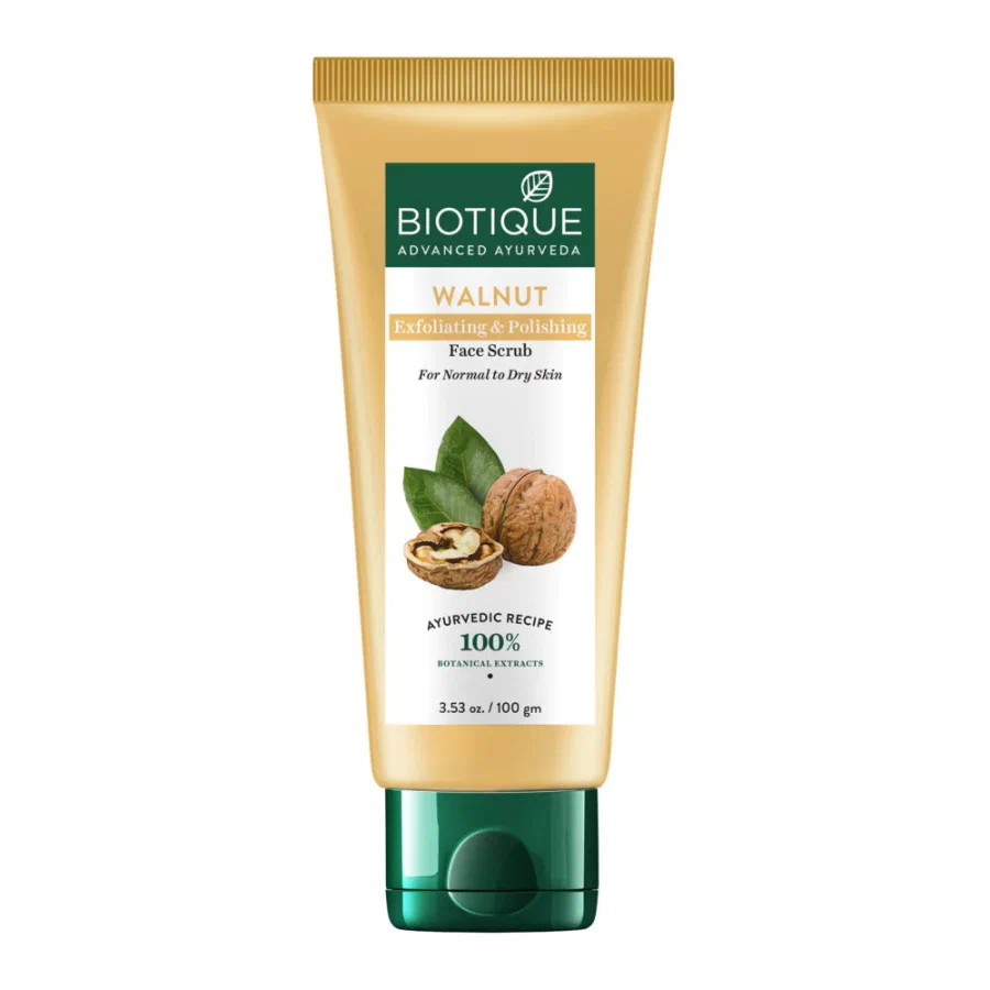 Очищающий скраб для лица с маслом грецкого ореха Биотик 100мл WALNUT Exfoliating & Polishing Face Scrub) Biotique | 100ml
