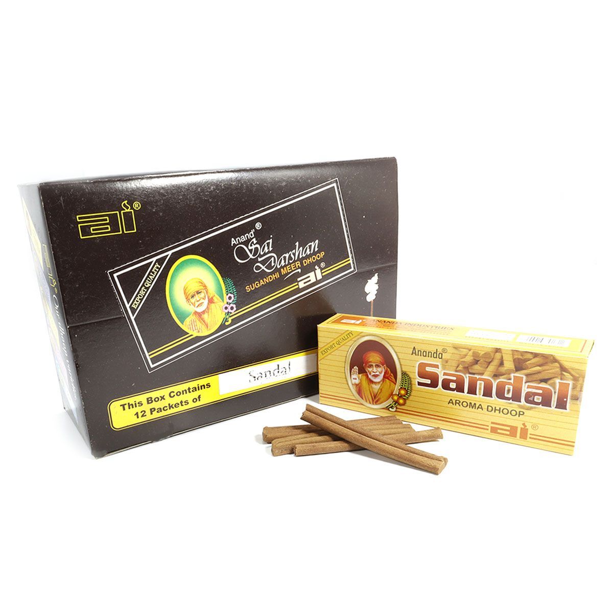 Sai Darshan Sandal безосновные благовония 22гр уп-12шт с подставочкой Сандал