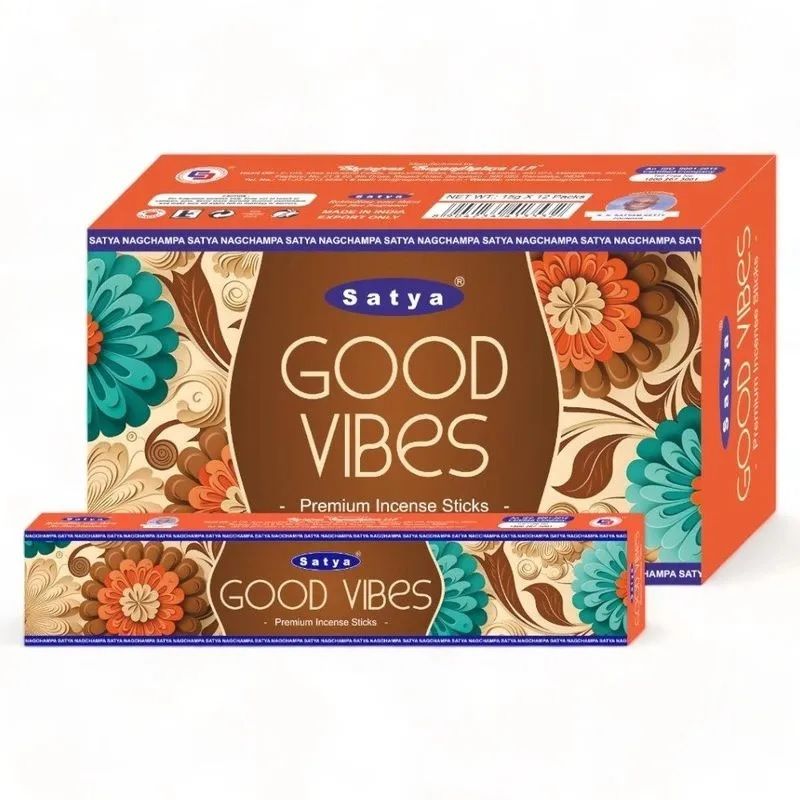   Волны позитива Премиум благовония, Сатья   15 гр. Satya Good Vibes Premium.
