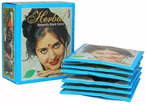 Хербул хна для волос Черная, 60г. Herbul Naturally Black Henna. 