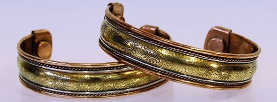 Медный браслет при проблемах с давлением Солнышко ширина 15 мм 