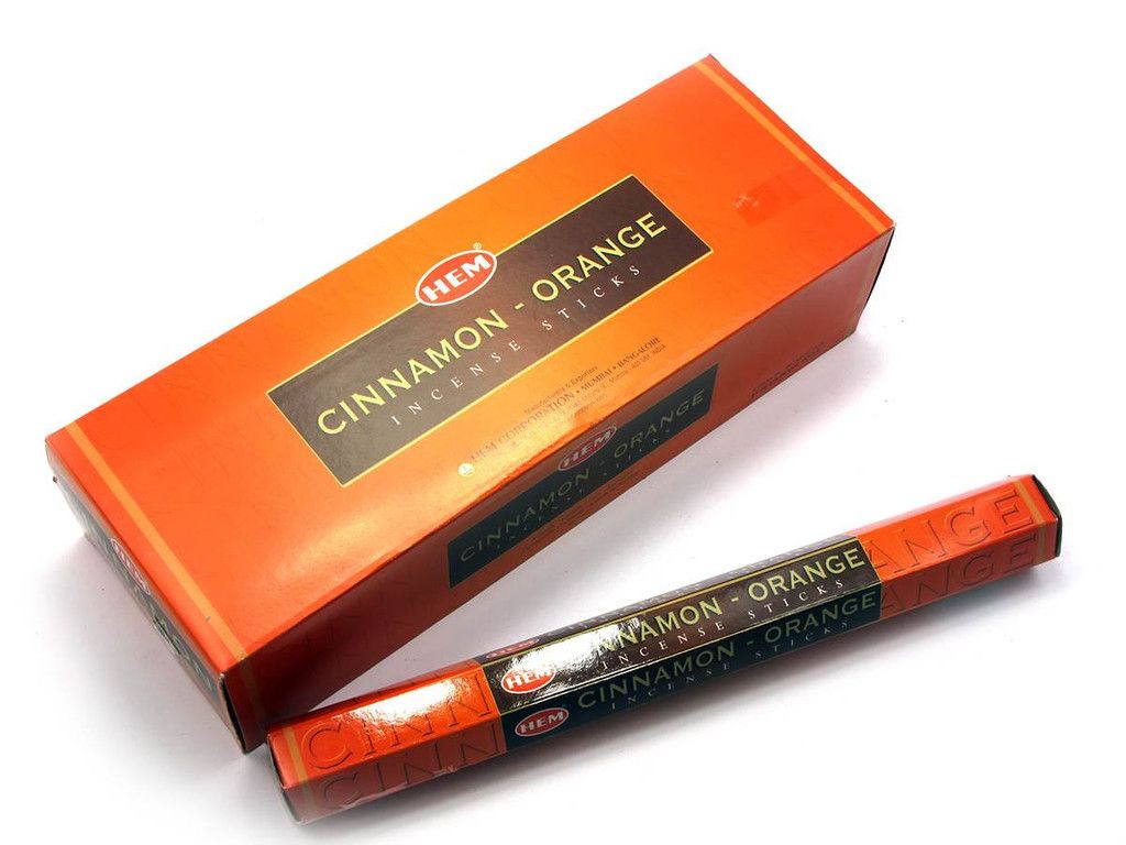 Корица Апельсин благовония, Хем, 20шт.в уп. Cinnamon Orange Hem.