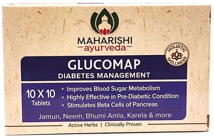 Глюкомап , Махариши Аюрведа, 100 шт. в уп., Glucomap, Maharishi Ayurveda.