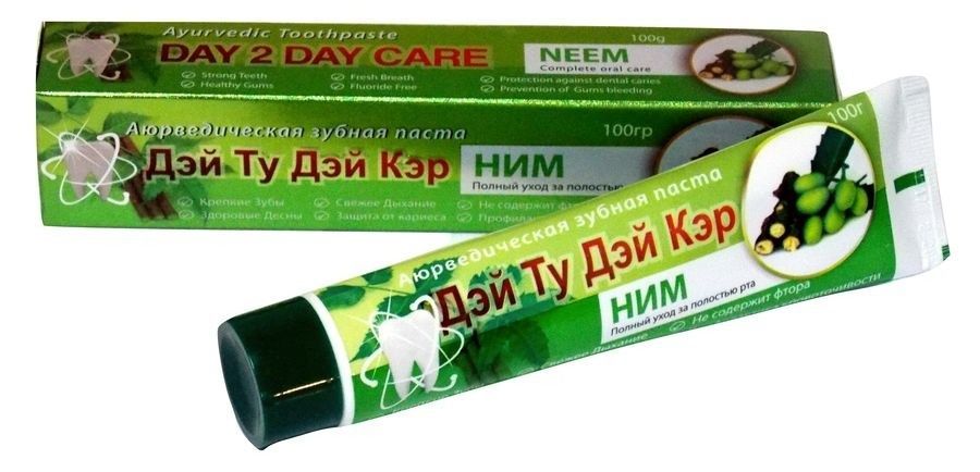 Дэй Ту Дэй аюрведическая зубная паста Ним комплексный уход,100г.