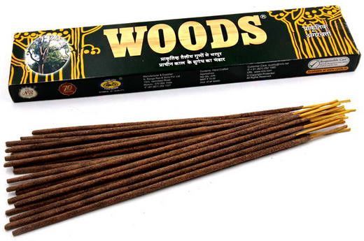 Благовония пыльцовые Woods, 20шт. Индия
