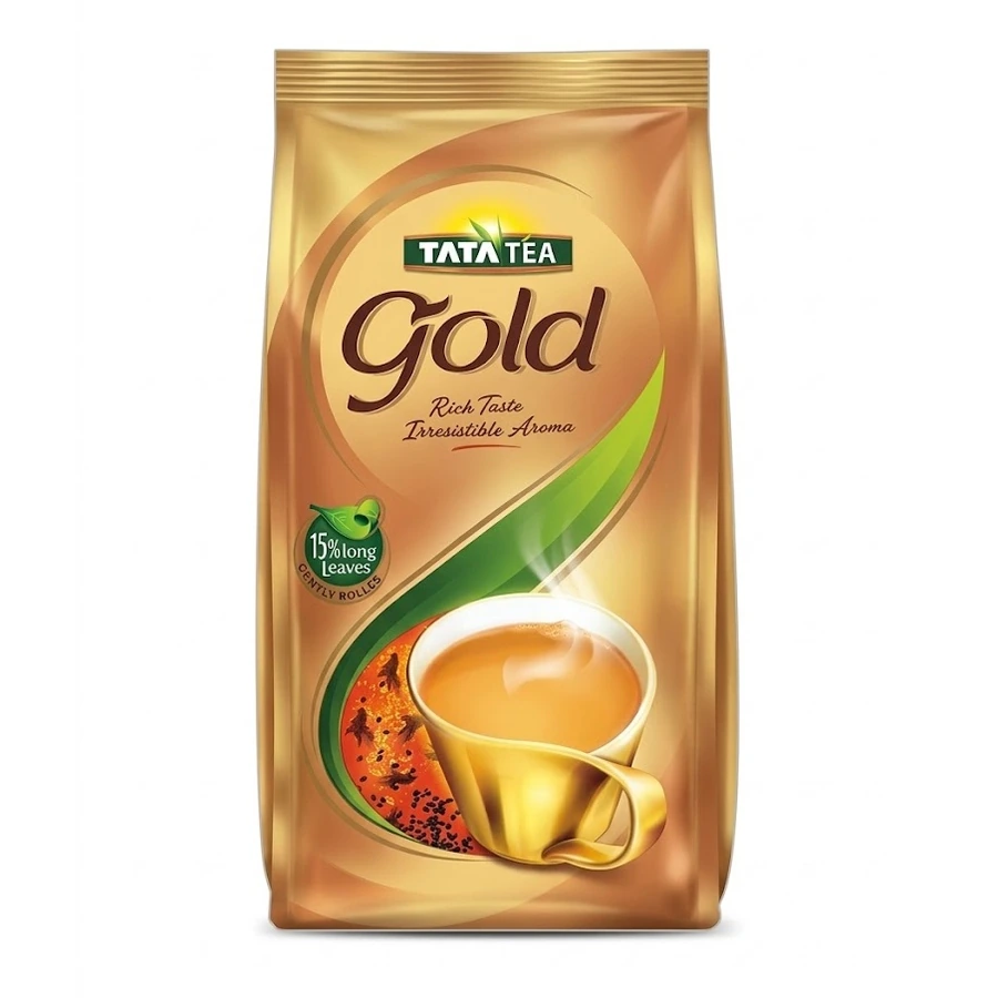 Чай крупнолистовой черный смесь листьев и гранул Тата Голд (Tata Tea Gold) 250 г