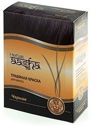 Ааша травяная краска для волос Черная, 6 пак. по 10г. Aasha Herbals.