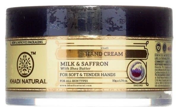  Молоко и Шафран крем для, рук Кхади (Milk & Saffron Herbal Hand Cream, Khadi), 50 гр