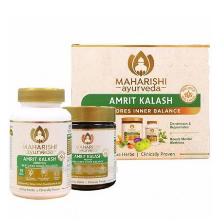 АМРИТ КАЛАШ (AMRIT KALASH MAHARISHI AYURVEDA) ПАСТА (МАК-4) 600 ГР + (МАК-5) 60 ТАБЛ.