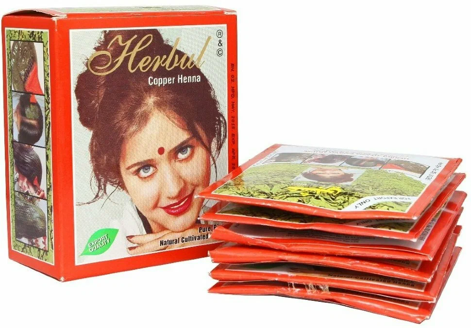 (Индийская хна медная, Хербул), 1 уп. (6 пак. по 10 г.) COPPER Henna, Herbul