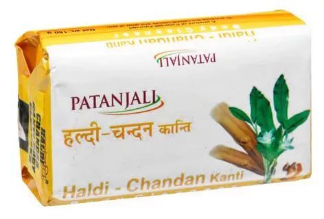 Патанджали мыло Сандал с Куркумой, 150г. Индия. Haldi-Chandan Kanti .