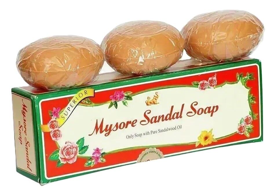 Подарочное мыло Майсор Сандал / Mysore Sandal Soap 3 шт по 150 гр