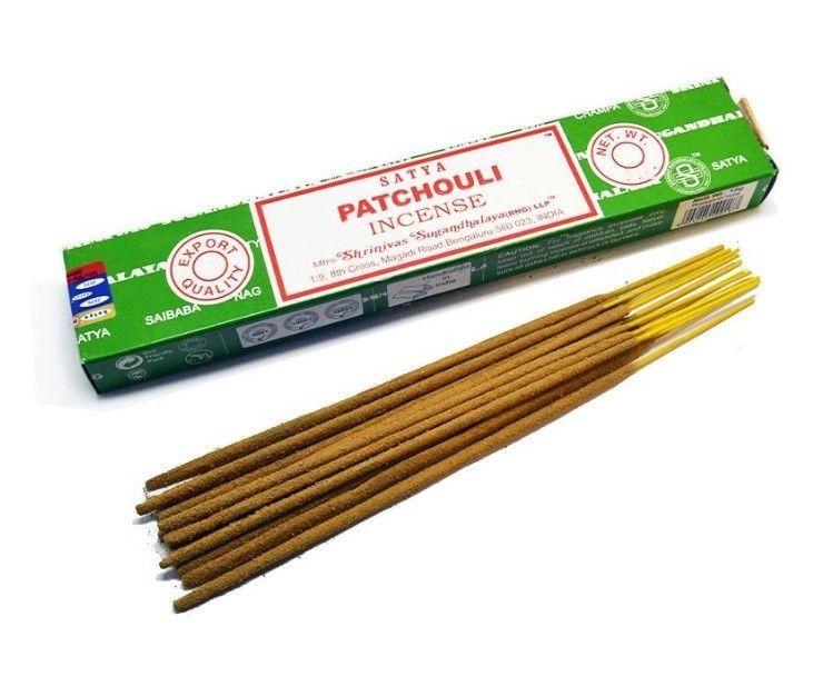 Благовония  пыльцовые Пачули, Сатья, 40г. Patchouli Incense  Satya.