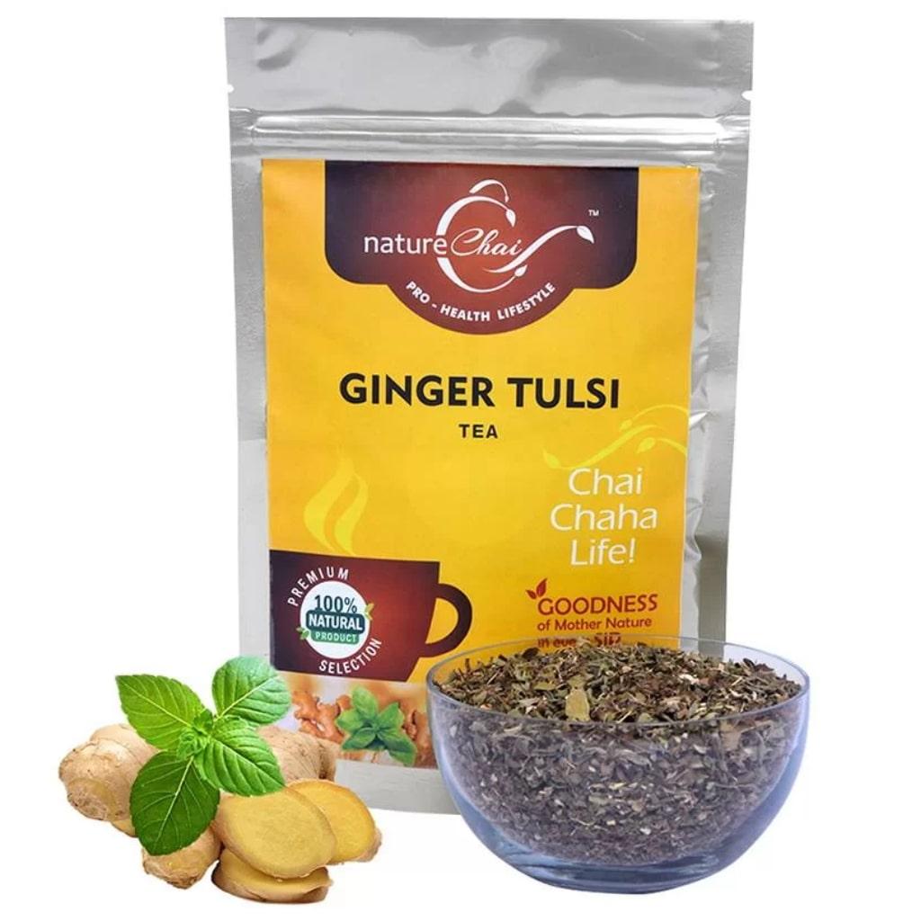Тулси с имбирем чай Nature Chai Сhana Life, 100 г. Индия.