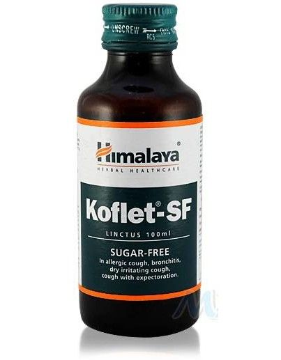  сироп от кашля Кофлет-СФ, без сахара, Хималая, 100мл., Koflet-SF Sugar Free, Himalaya.