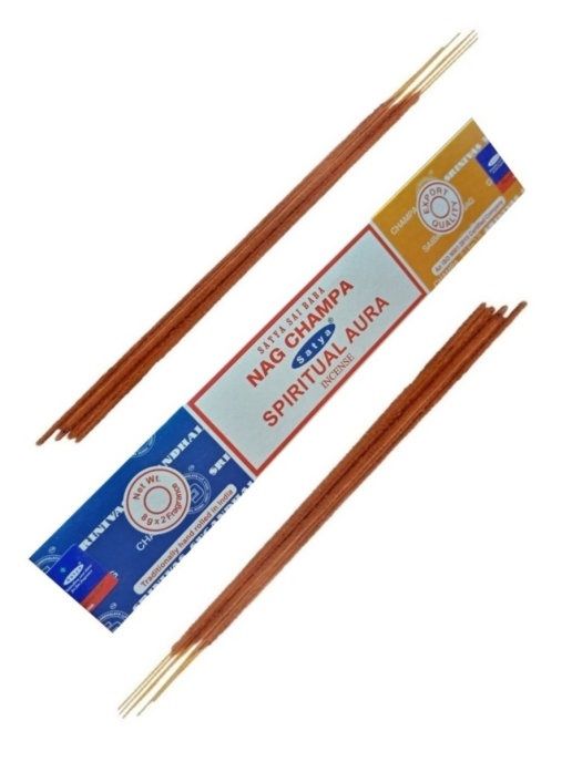 Сатья благовония Комбо Наг Чампа и Духовная Аура, 16г. Satya Combo Nag Champa & Spiritual Aura.
