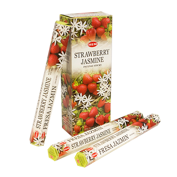 Клубника Жасмин благовония, Хем, 20шт.в уп. Strawberry Jasmine Hem.