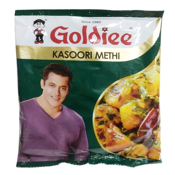 ЛИСТЬЯ ПАЖИТНИКА Касури Метхи  50 г в уп. Голди (GOLDIEE KASOORI METHI), 50g