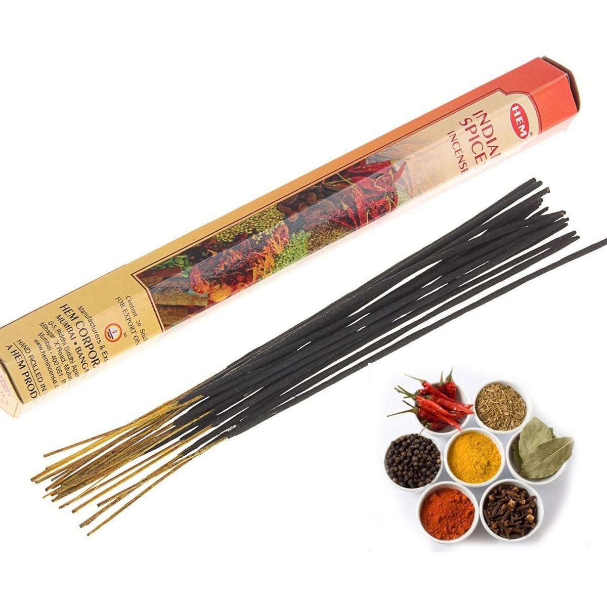 Индийские специи благовония, Хем, 20шт.в уп., Indian Spices Hem.