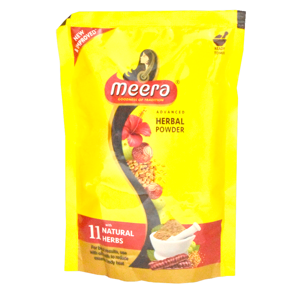 Сухой шампунь-маска Мира 11 трав, 80 г.  Meera Herbal Hairwash Powder, CavinKare