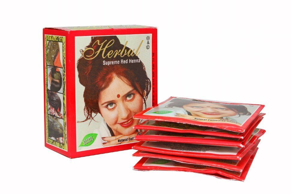 Индийская хна натуральная, красная, Supreme Red Henna  6 шт.*10 г