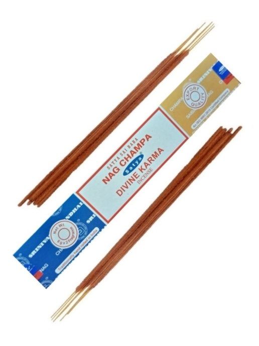 Сатья благовония Комбо Наг Чампа и Божественная Карма, 16г. Satya Combo Nag Champa & Divine Karma.