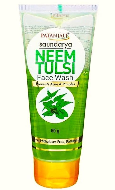 Саундарья с Нимом и Туласи, 60 мл гель для, умывания Патанджали     Patanjali Neem&Tulsi face wash.