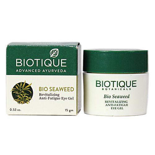 Биотик гель для кожи вокруг глаз c Морскими Водорослями, 15г.  Biotique Bio SeaWeed Revitalising Anti Fatigue Eye Gel.