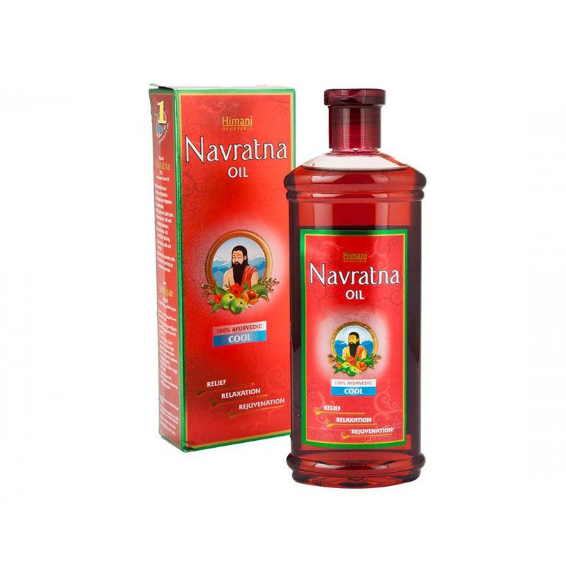 Навратна масло для массажа головы и тела, Химани, 200мл. Himani Navratna Oil.